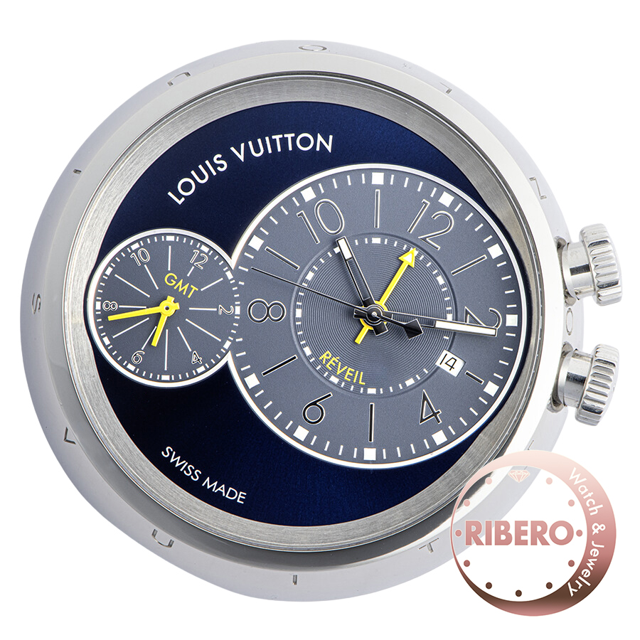 ルイ・ヴィトン タンブール アラームクロックＧＭＴ Q181E 置時計