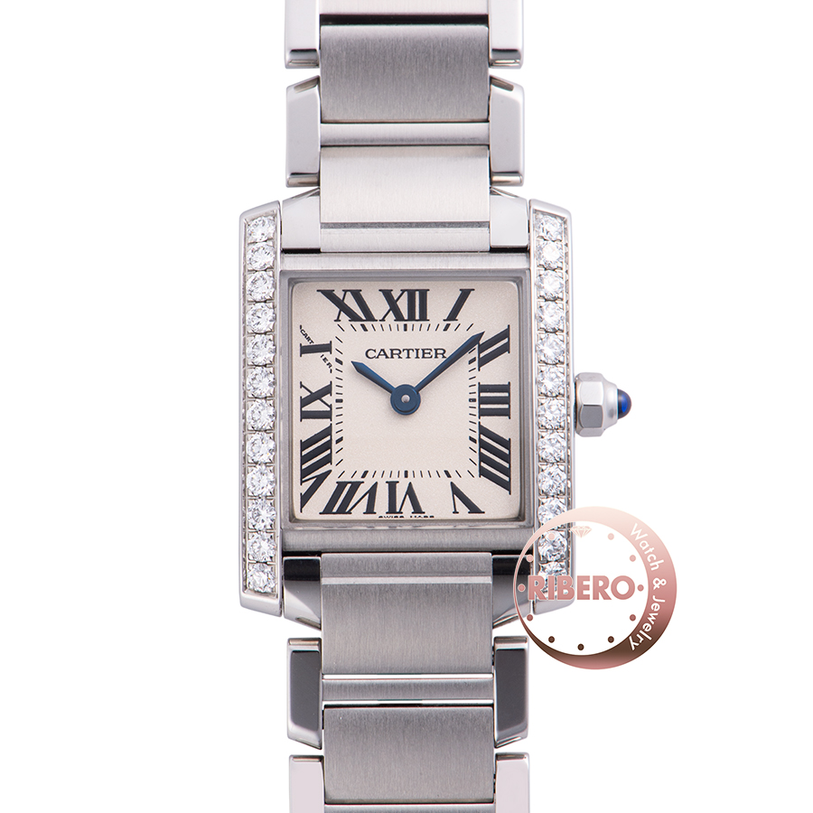 カルティエ タンクフランセーズSM W4TA0008 純正ダイヤ