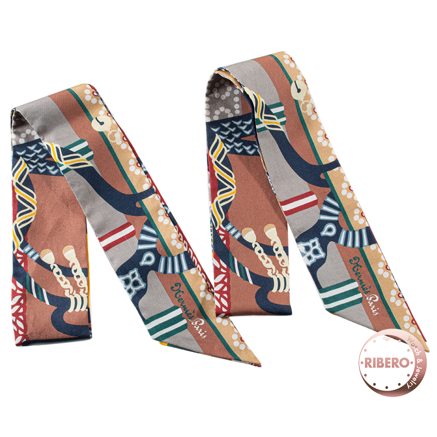 エルメス Fantaisie d'Etriers 鐙の幻想 2本セット 063921S 32 ツイリー スカーフ