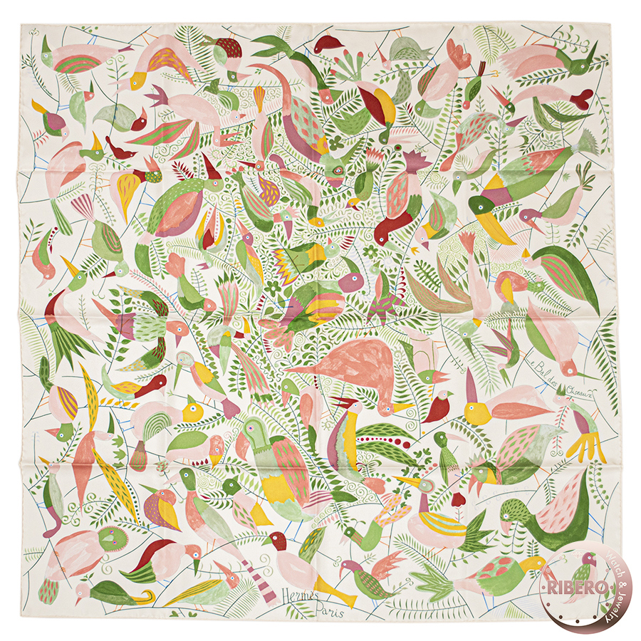 エルメス カレ90 Le Bal des Oiseaux 鳥たちの舞踏会 002788S 15 スカーフ