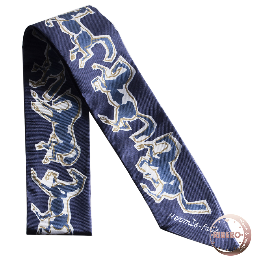 エルメス chevaux en liberte　自由の馬 063803S 13 ツイリー 2021AW スカーフ