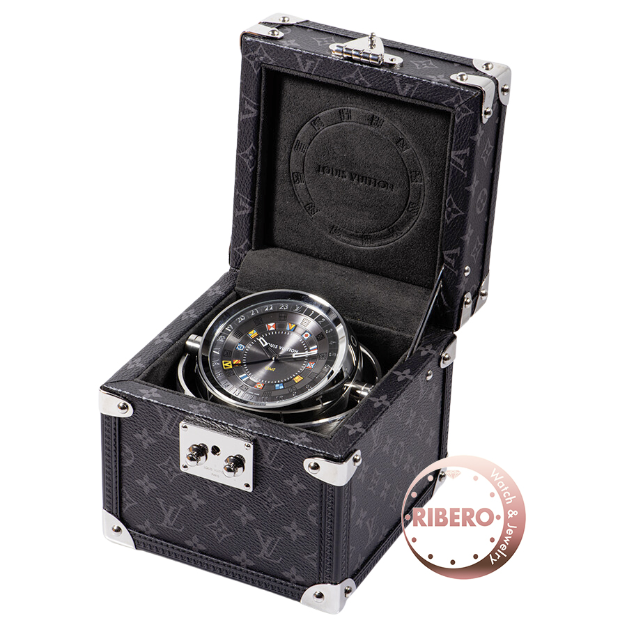 ルイ・ヴィトン タンブールデュアルタイム Q1Q030 置時計