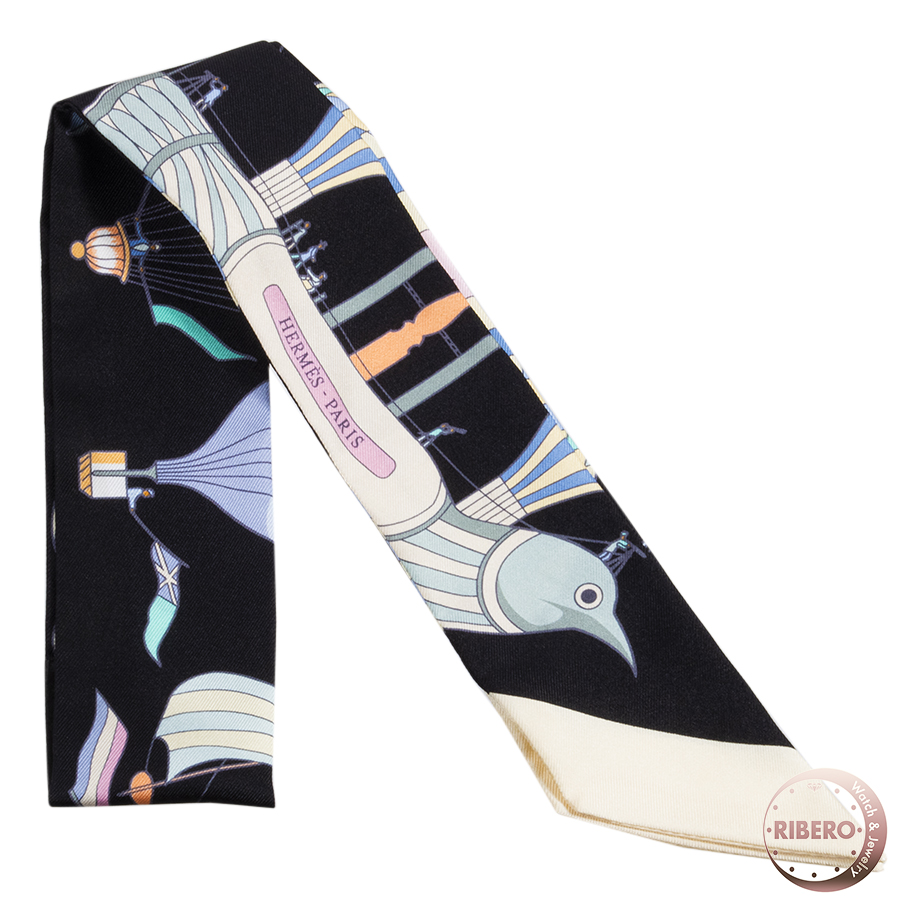 エルメス Les Folies du Ciel 大空の狂気 061722S 10 ツイリー スカーフ