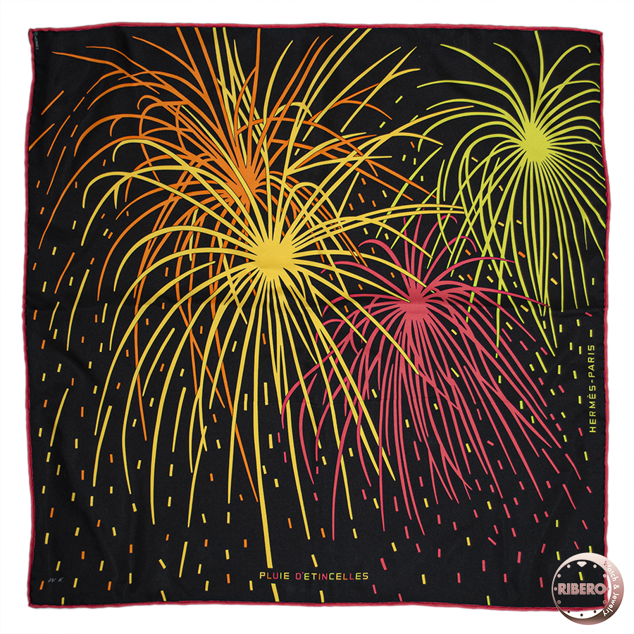エルメス ガヴロッシュPluie d'Etincelles 花火の雨 スカーフ カレ45