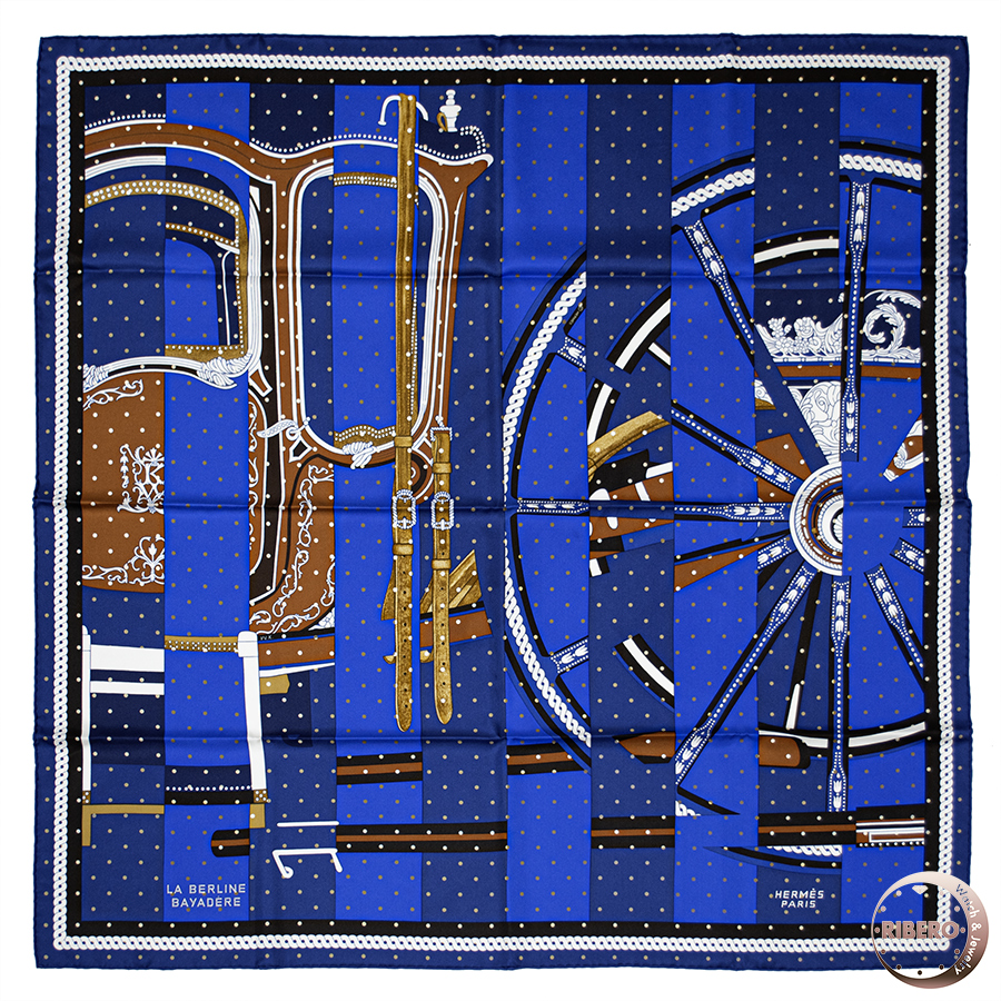 エルメス カレ90　La Berline Bayadere ベルリンヌ馬車 バヤデール スカーフ 2022SS