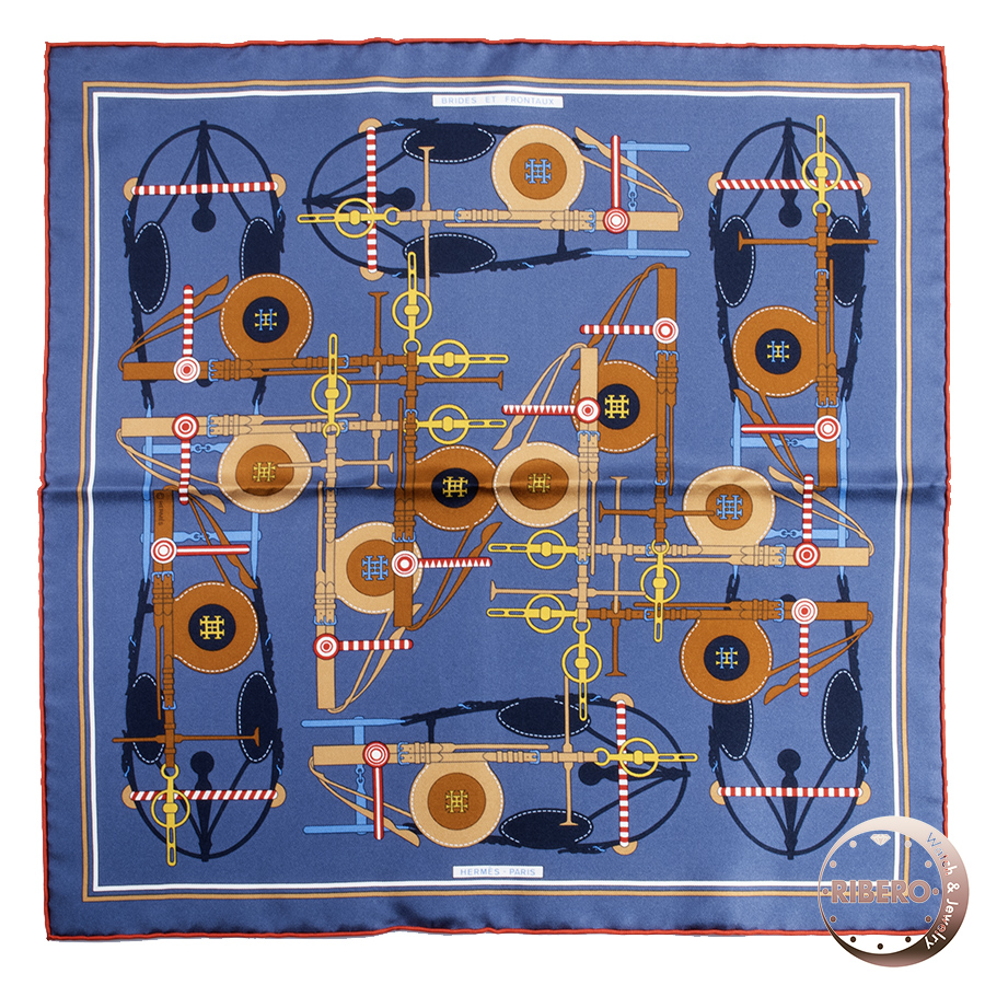 エルメス ガヴロッシュ Brides et Frontaux 馬勒と額飾り 891710S 05 スカーフ カレ45