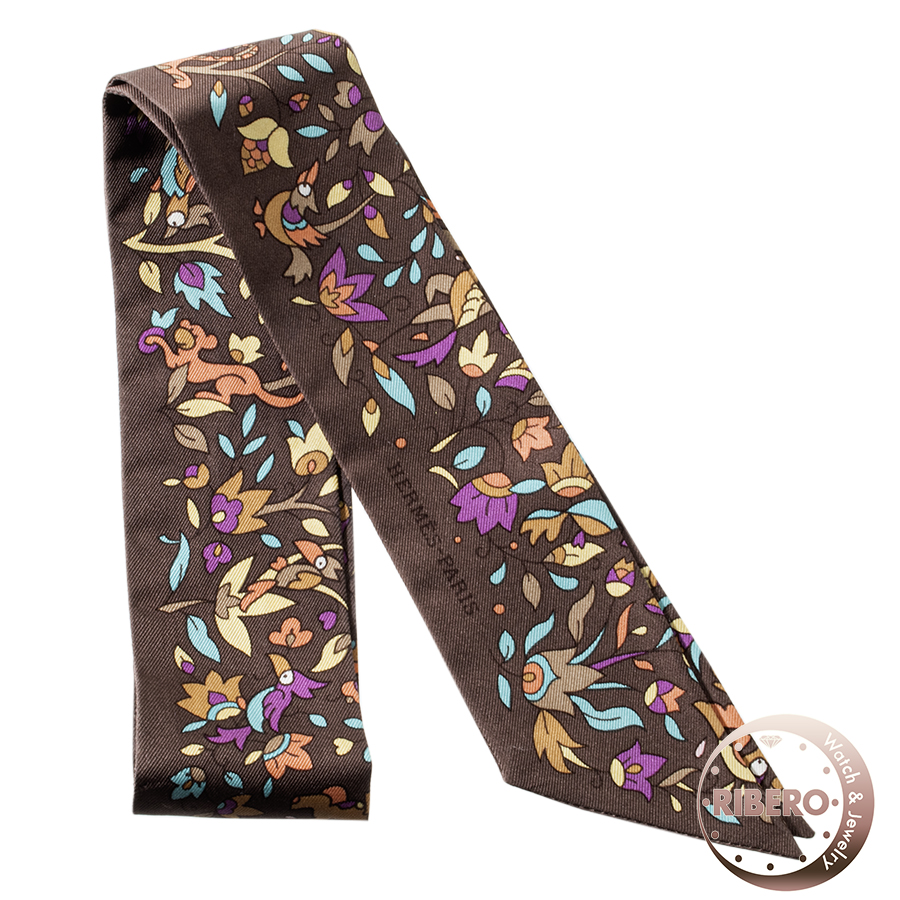 エルメス Jardin Apres la Mousson モンスーンの庭 ツイリー スカーフ