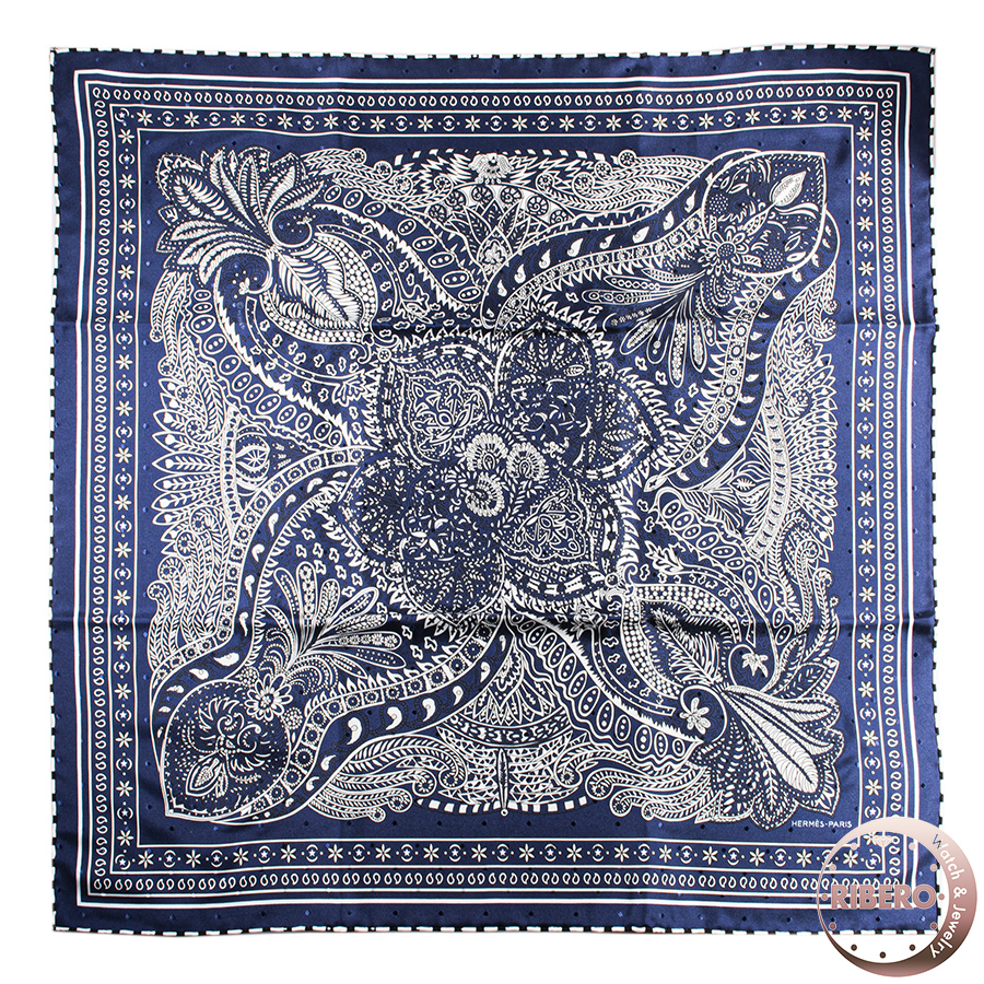 エルメス バンダナ Le Jardin de la Maharani Bandana マハラニの庭  043998S 07 スカーフ カレ55 2023SS 