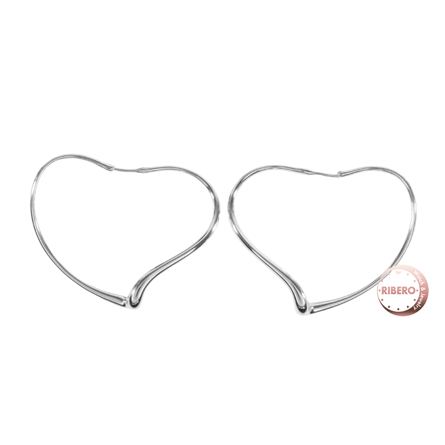 ティファニー エルサペレッティ オープン ハート フープ  ピアス イヤリング ミディアム