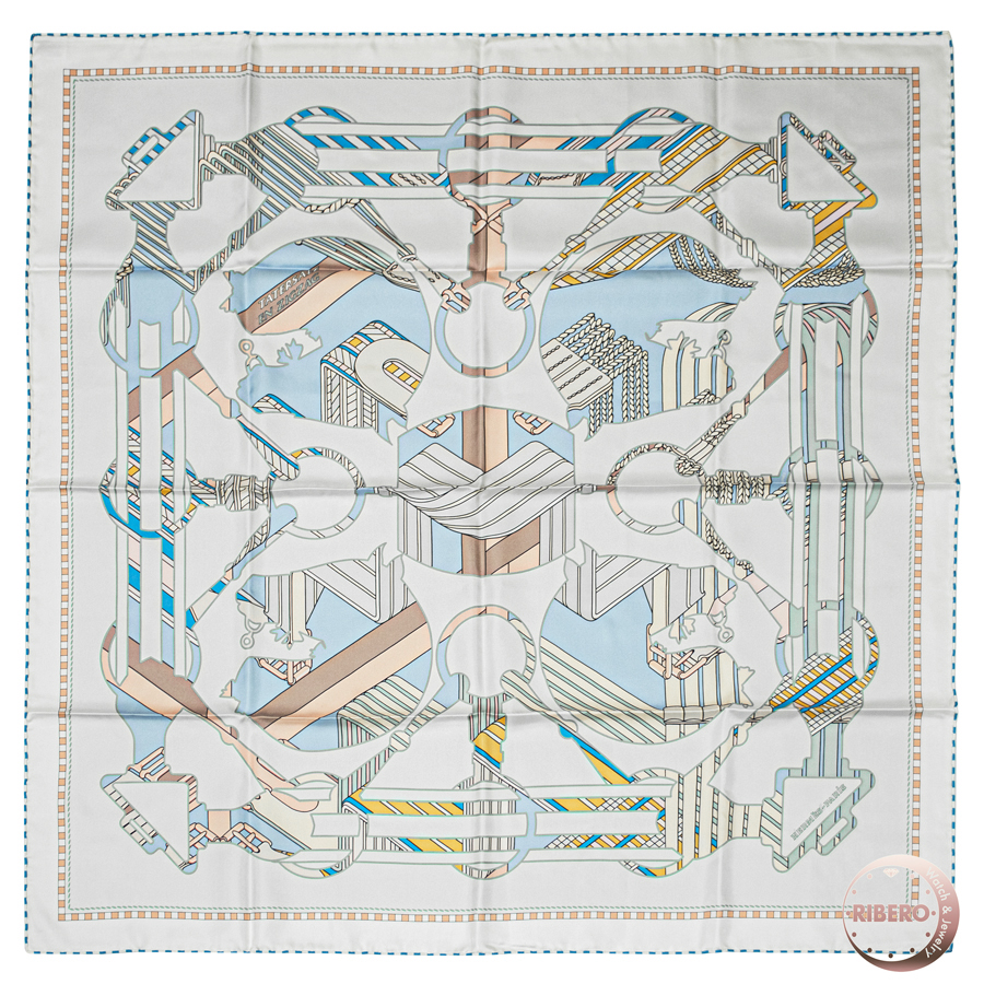 エルメス カレ90 Double Face Tatersale en Zigzag ダブルフェイス タッタソール ジグザグ 903865S 04 スカーフ