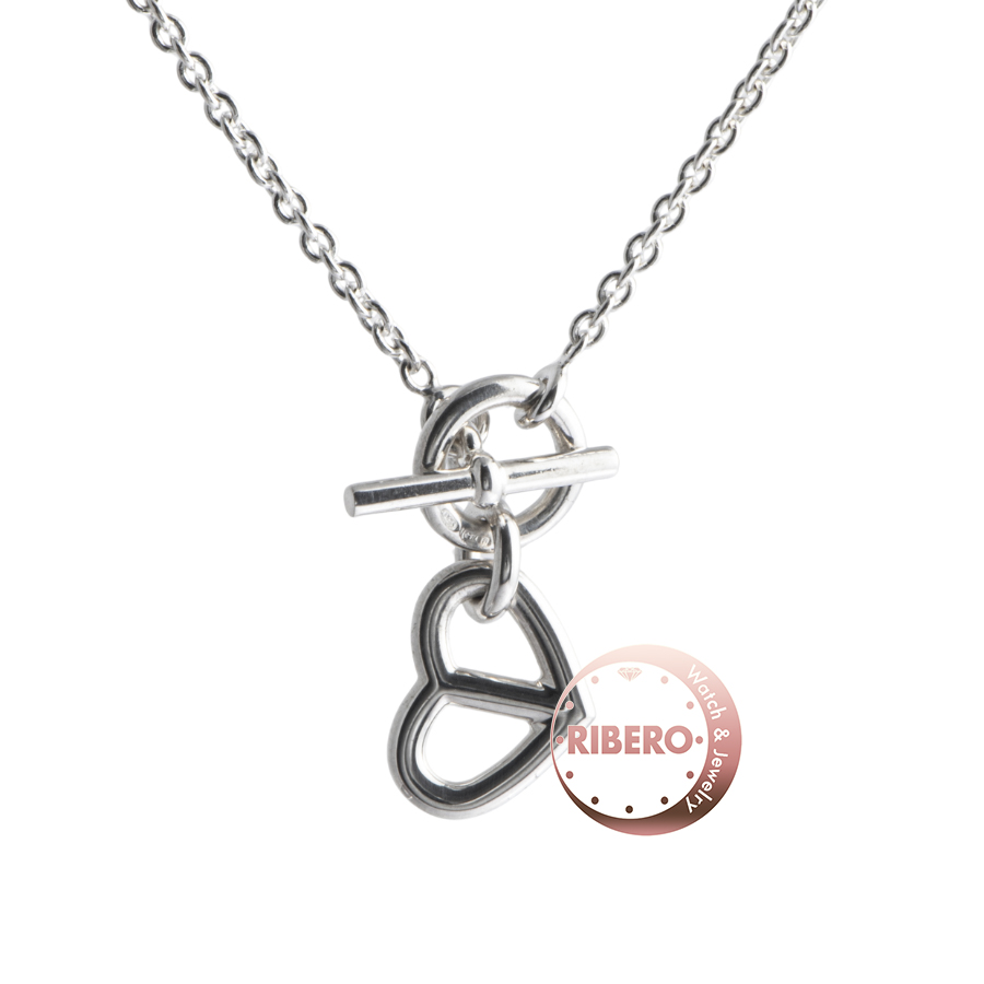 エルメス Amulette Cache Coeur アミュレット カシュクール ネックレス シェーヌダンクル ペンダント