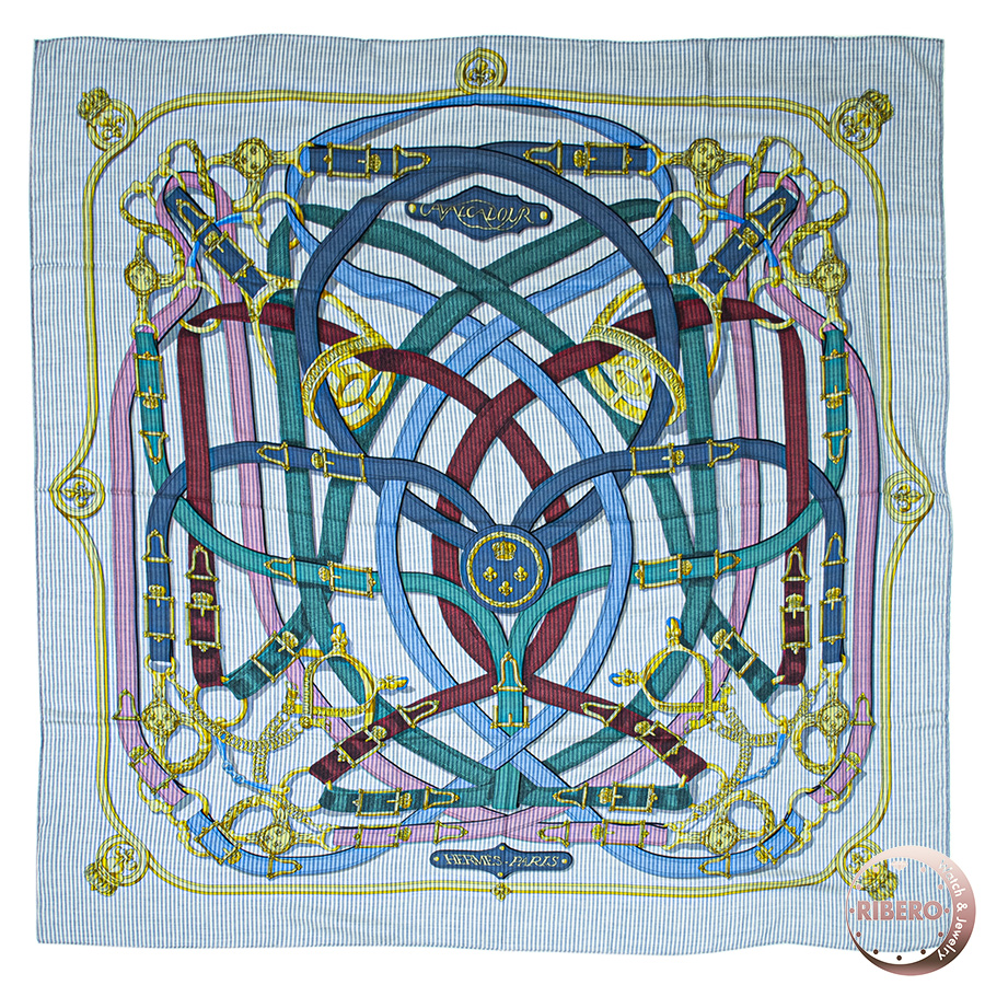 エルメス カレジェアン Cavalcadour Rayure カヴァルカドュール レイユール H243720S 27 スカーフ 2021SS