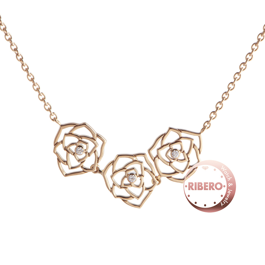 ピアジェ ローズ ネックレス ペンダント ダイヤモンド