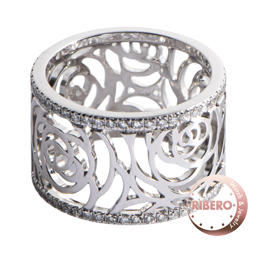 シャネル カメリア ダイヤ リング・指輪 ラージモデル