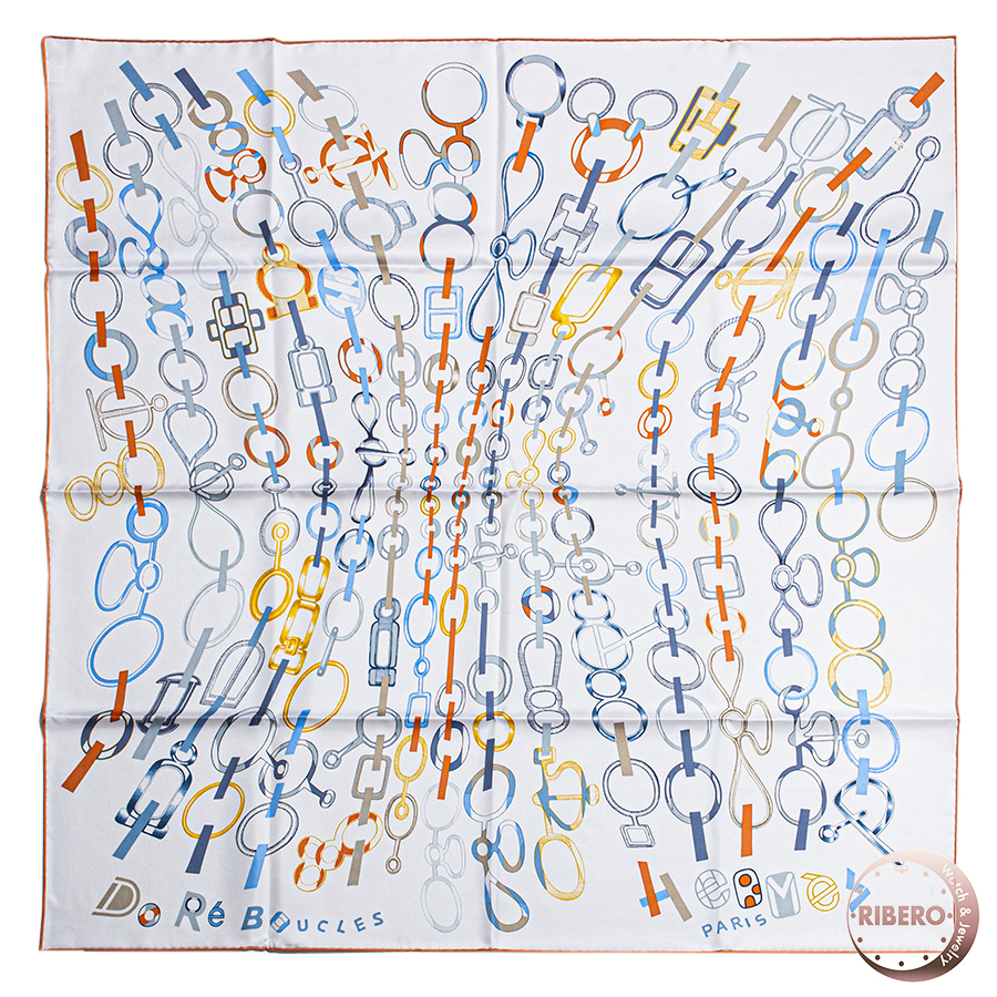 エルメス カレ90 Do Re Boucles ド・レ・ブックル 003951S 07 スカーフ 2023SS