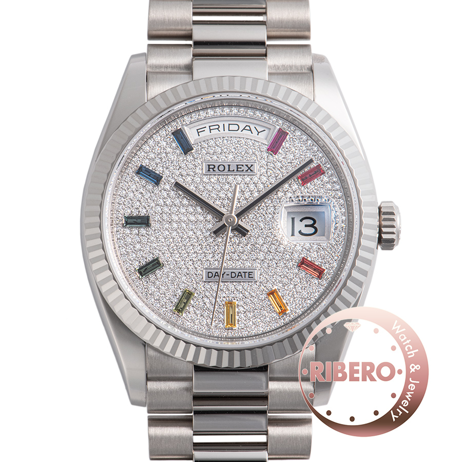 ロレックス デイデイト36 	128239 レインボー