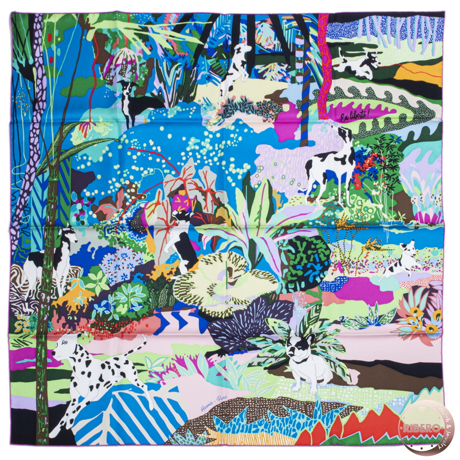 エルメス カレ90 En Liberte 自由に 003911S 01 スカーフ 2022AW