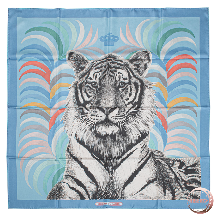 エルメス カレ90 Tiger Royal Double Face 王者の虎 ダブルフェイス 903887S 03 スカーフ 2022SS