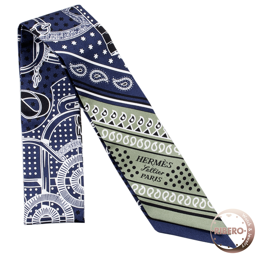 エルメス Eperon d'Or Bandana エプロン ドール バンダナ 062978S 01 ツイリー スカーフ 　2024SS