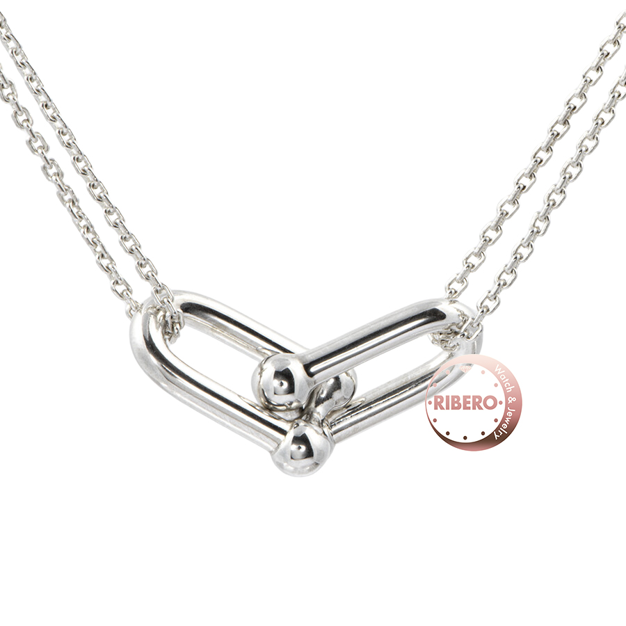 ティファニー ハードウェア ラージ ダブル リンク ペンダント ネックレス