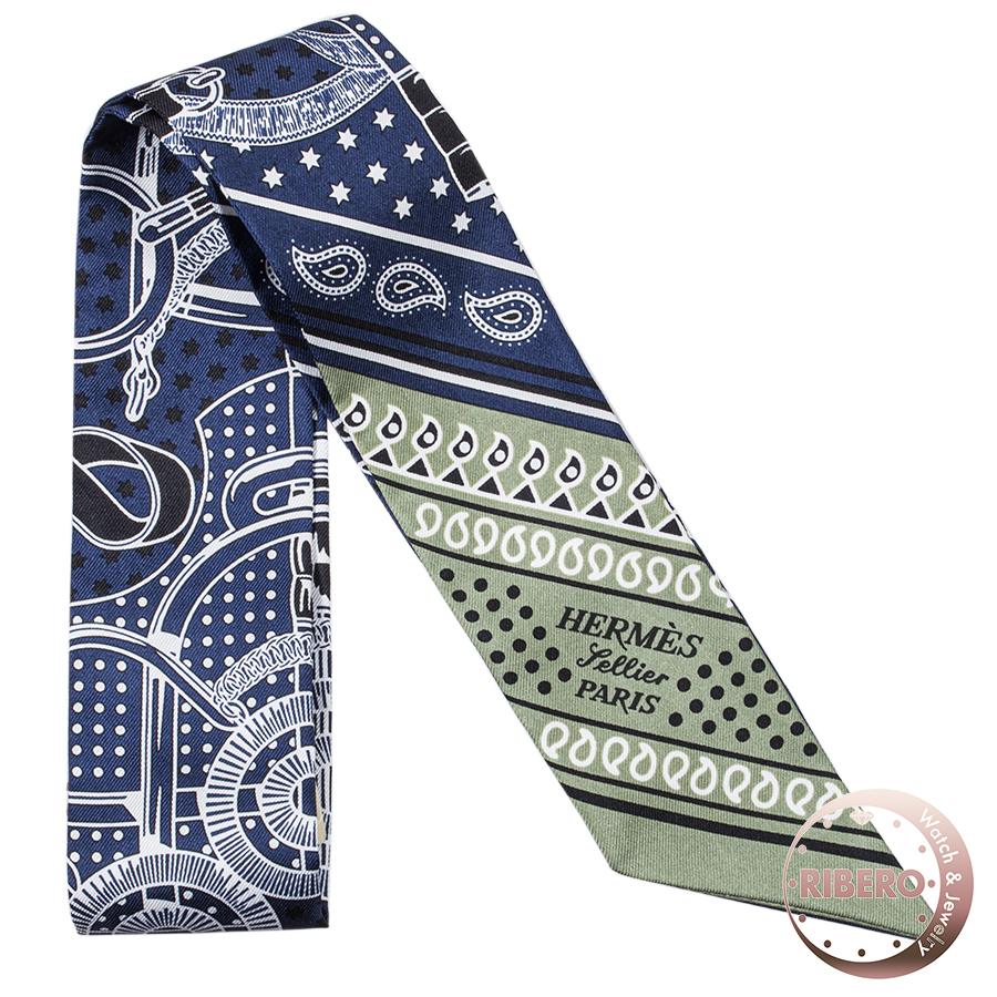 エルメス Eperon d'Or Bandana エプロン ドール バンダナ 062978S 01 ツイリー スカーフ 　2024SS