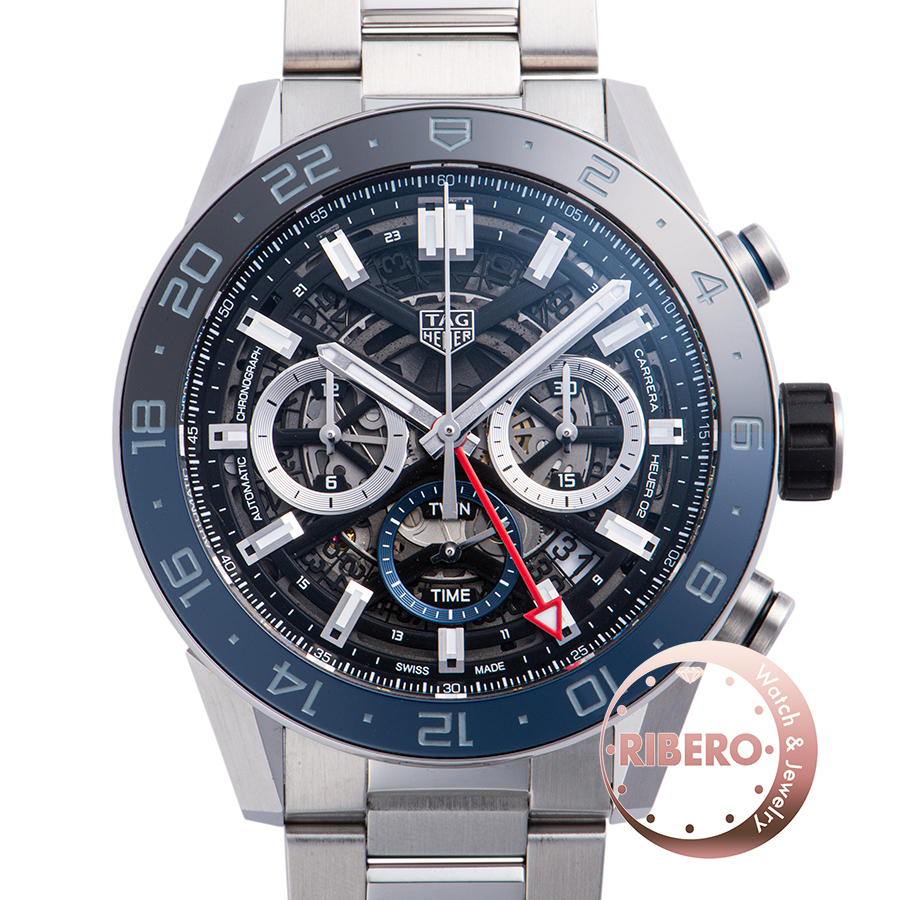 タグホイヤー カレラ キャリバー ホイヤー02 クロノグラフ GMT CBG2A1Z.BA0658