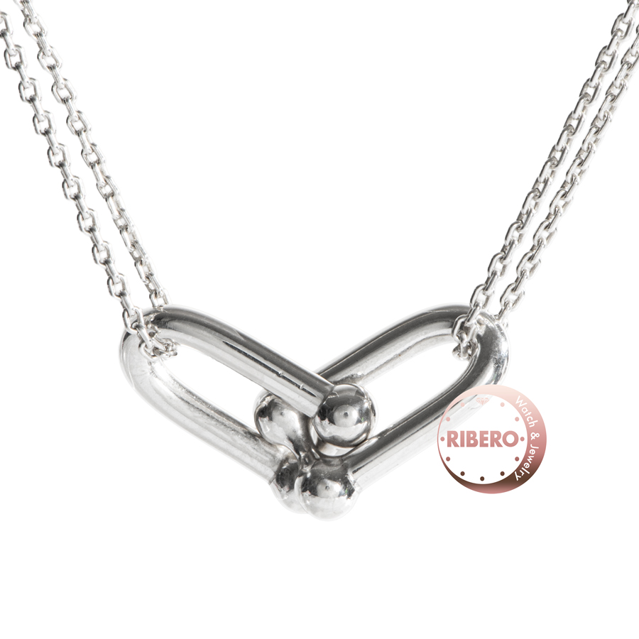 ティファニー ハードウェア ラージ ダブル リンク ペンダント ネックレス