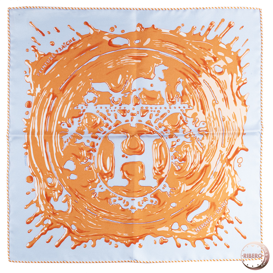 エルメス ガヴロッシュ Peinture Fraiche ペンキ塗りたて 892685S 02 スカーフ カレ45