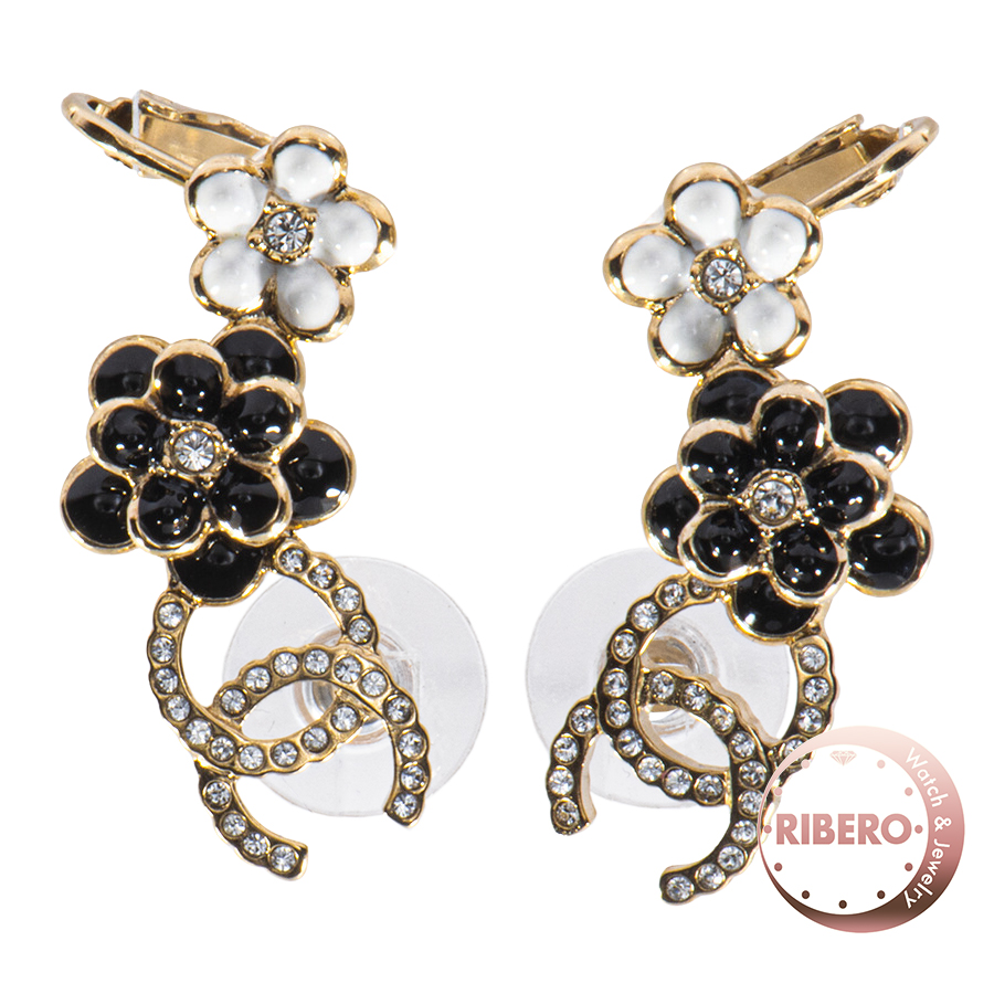 シャネル ココマーク フラワーモチーフ ピアス