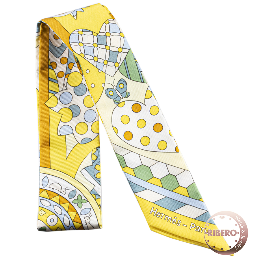 エルメス Les Murmures de la Foret 森のささやき 063005S 05 ツイリー スカーフ　2023SS