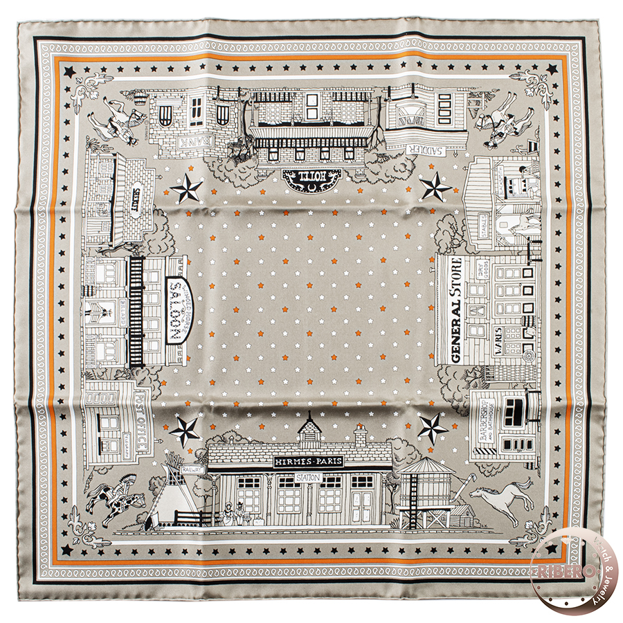 エルメス カレ55　Hermes Paris Station Bandana エルメス パリステーション バンダナ 043455S 04 スカーフ 2022AW