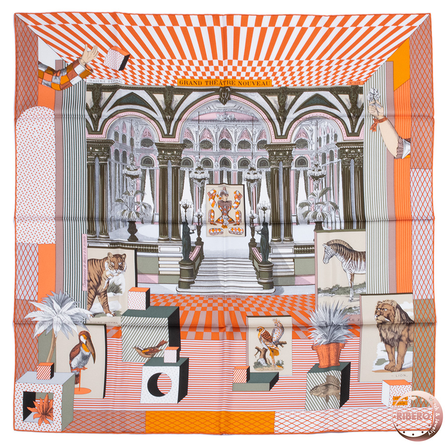 エルメス カレ90 Grand Theatre Nouveau グラン・テアトル・ヌーヴォー 003761S 07 スカーフ 2021AW