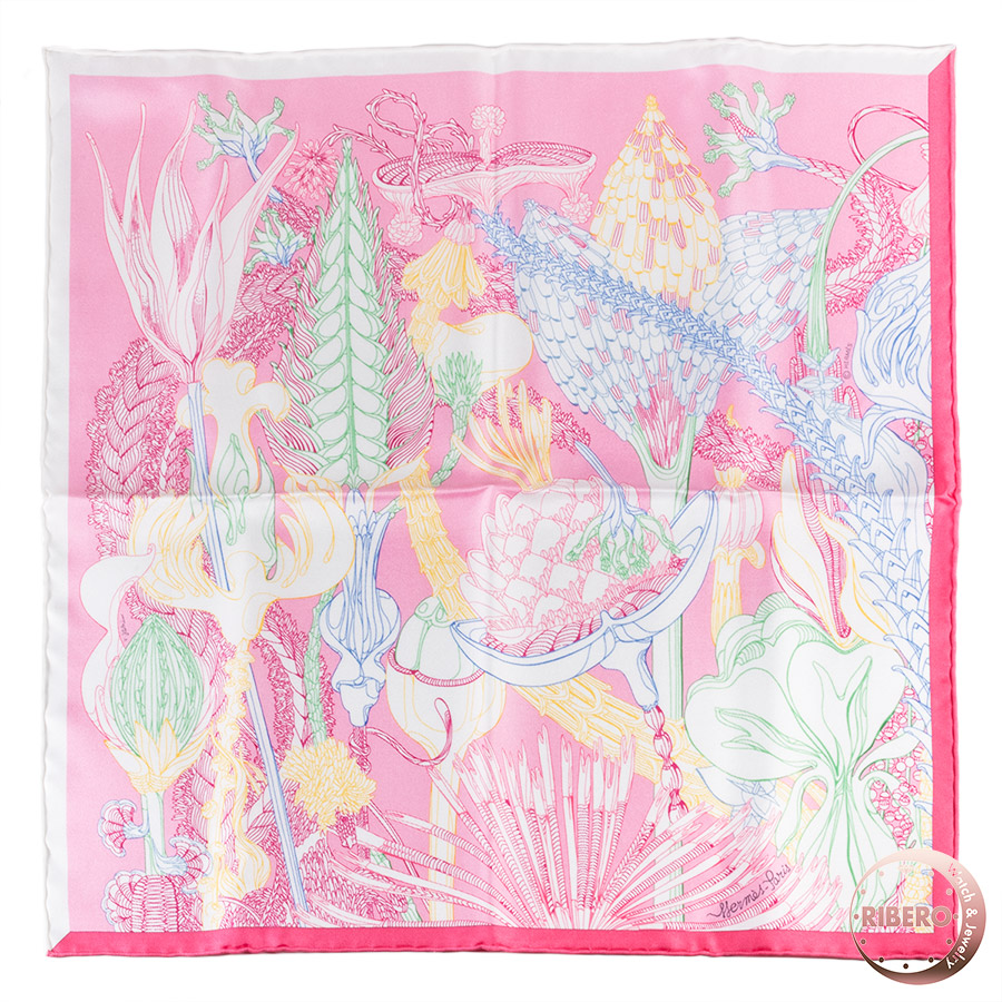 エルメス ガヴロッシュ Fantaisie botanique 空想の植物誌 893511S 04 スカーフ カレ45
