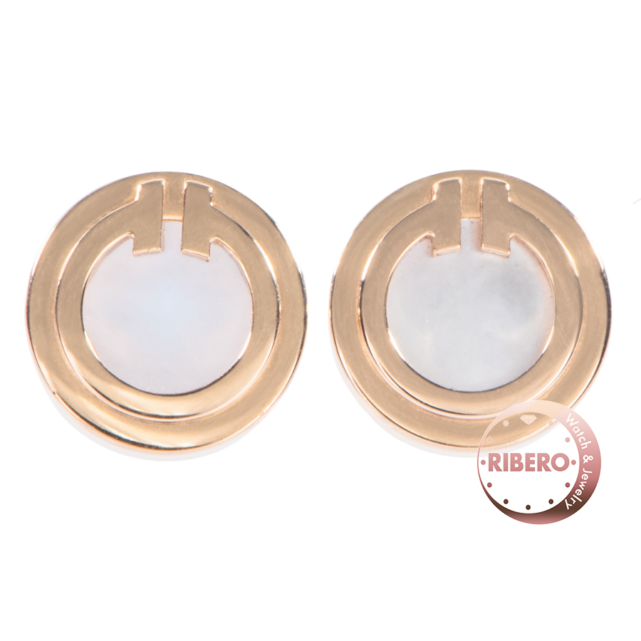 ティファニー T トゥー マザーオブパール サークル ピアス