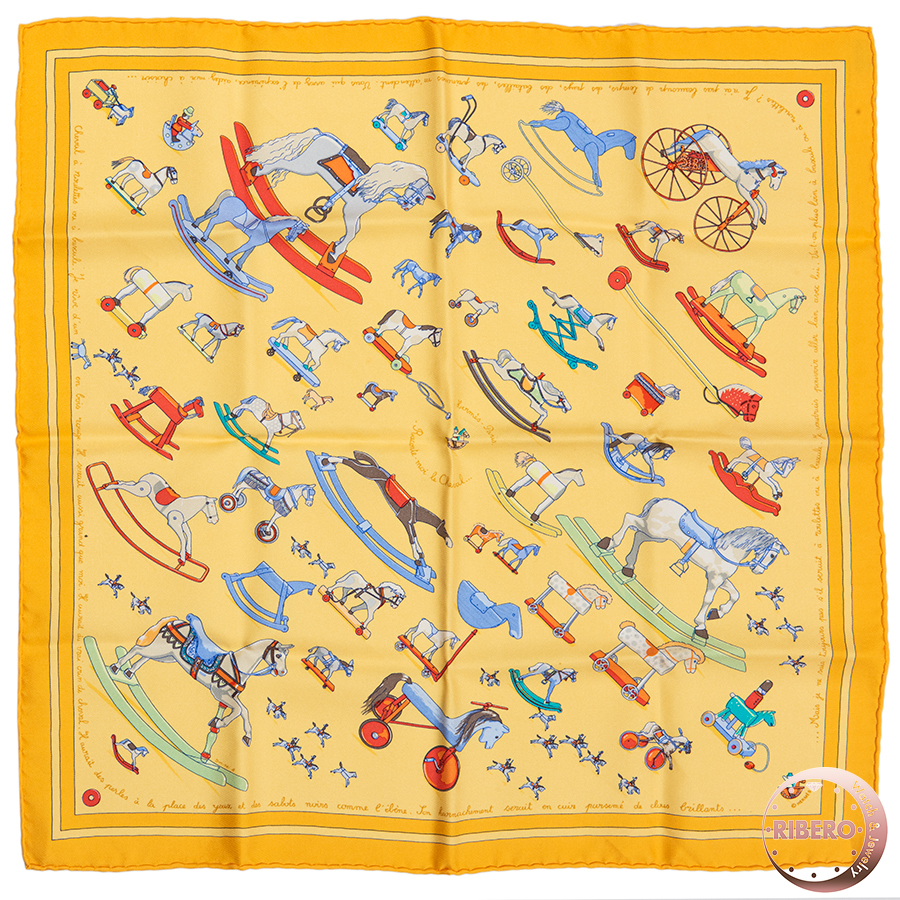 エルメス ガヴロッシュ Raconte moi le Cheval お馬の話をして スカーフ カレ45