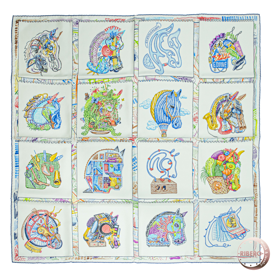 エルメス カレ90 Chevaloscope シュヴァルスコープ  003913S 07 スカーフ 2023SS