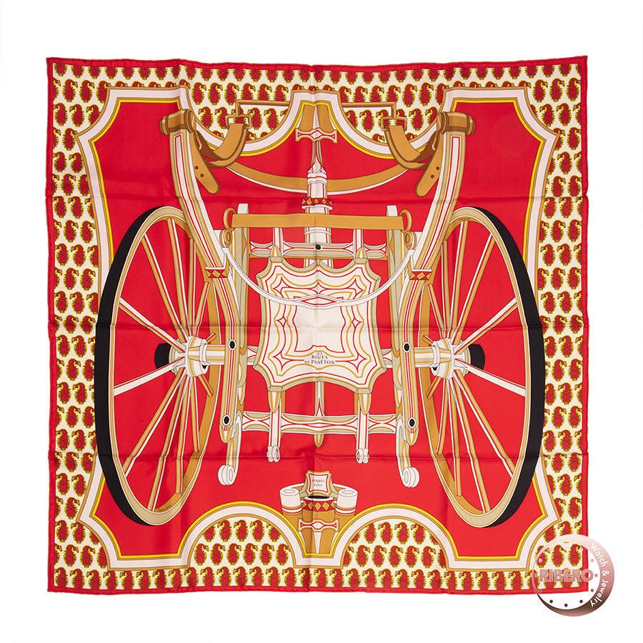エルメス Les Roues de Phaeton(四輪馬車の車輪) 003538S 07 スカーフ