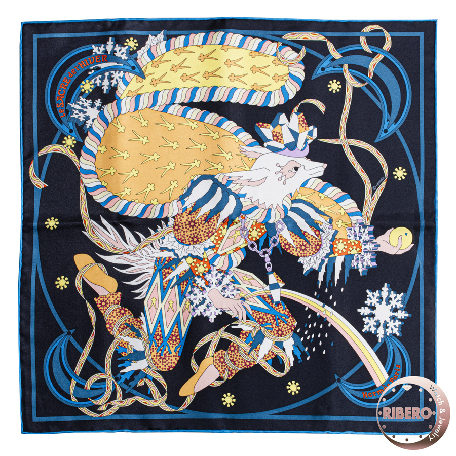 エルメス ガヴロッシュ Le Sacre de l'Hiver 冬の祭典 893925S 05 スカーフ 2022AW