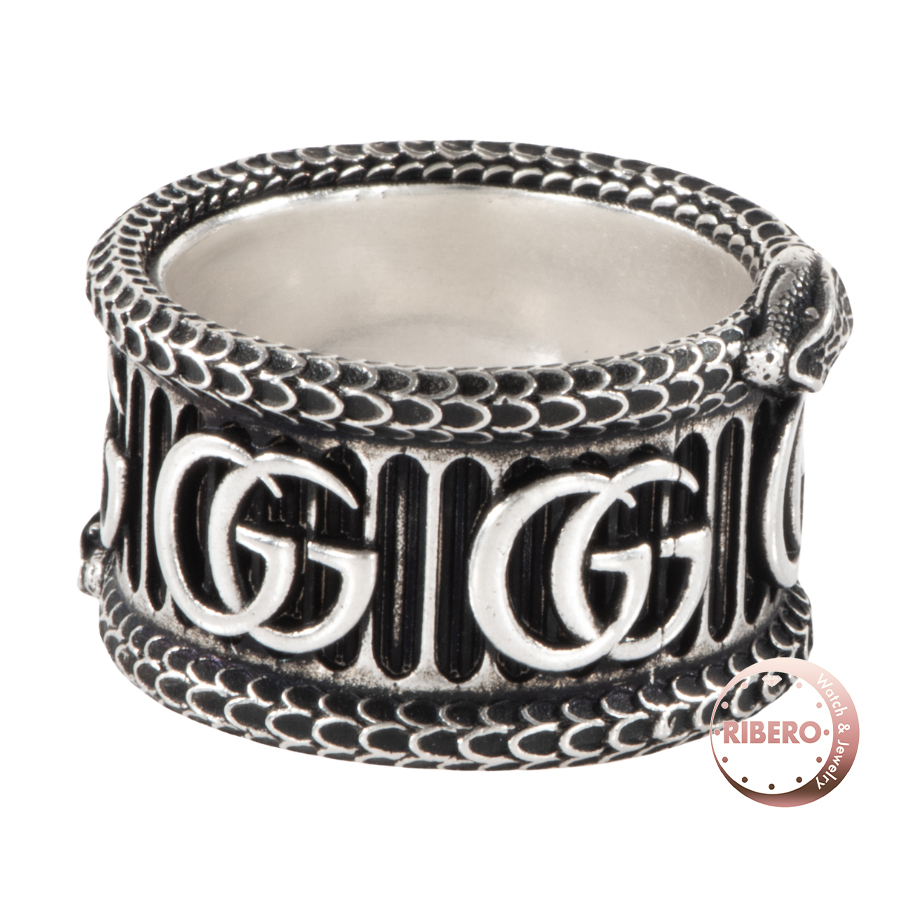 グッチ ダブルG シルバー スネーク リング・指輪