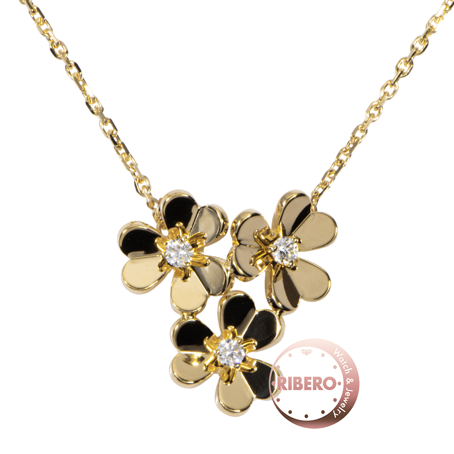ヴァンクリーフ＆アーペル フリヴォル ペンダント 3フラワー ミニモデル VCARP2DU00 ネックレス