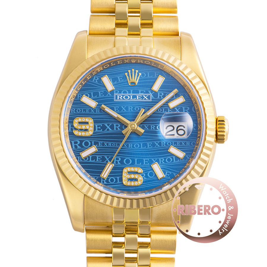 ロレックス 116238 F番 ブルーウェーブ K18YG