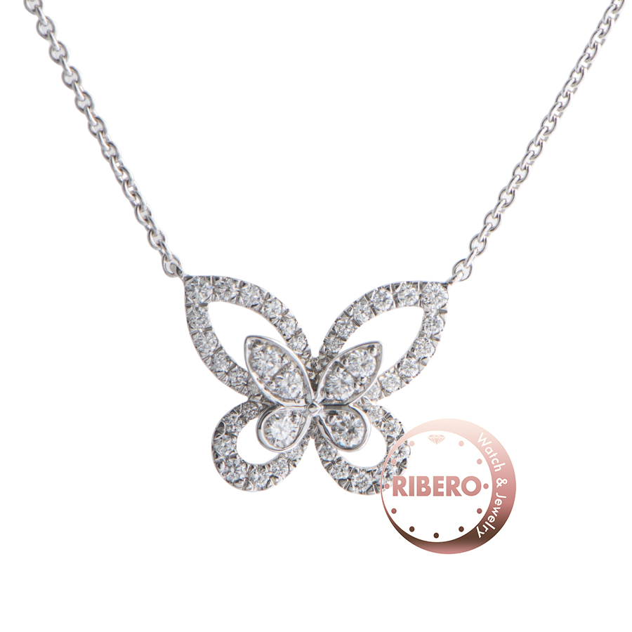 グラフ バタフライ シルエット ダイヤモンド ミニ ペンダント RGP695 ネックレス