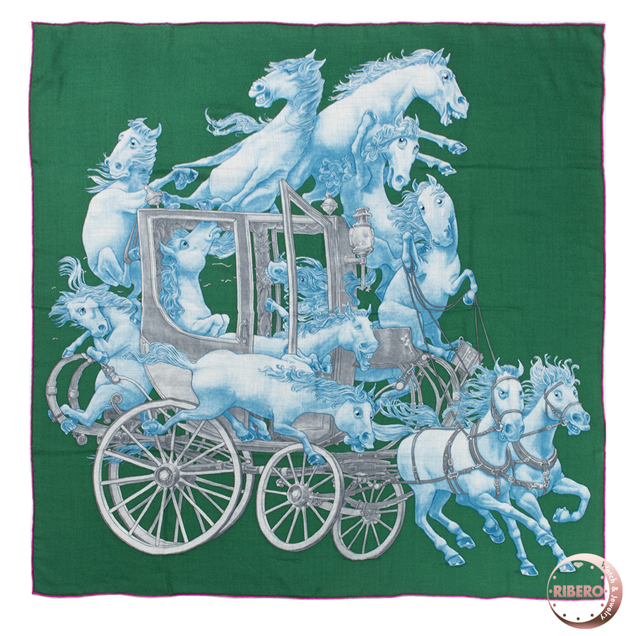 エルメス カレ100 Grand Carrosse Royal グラン キャロス ロワイヤル 103840T 07 スカーフ