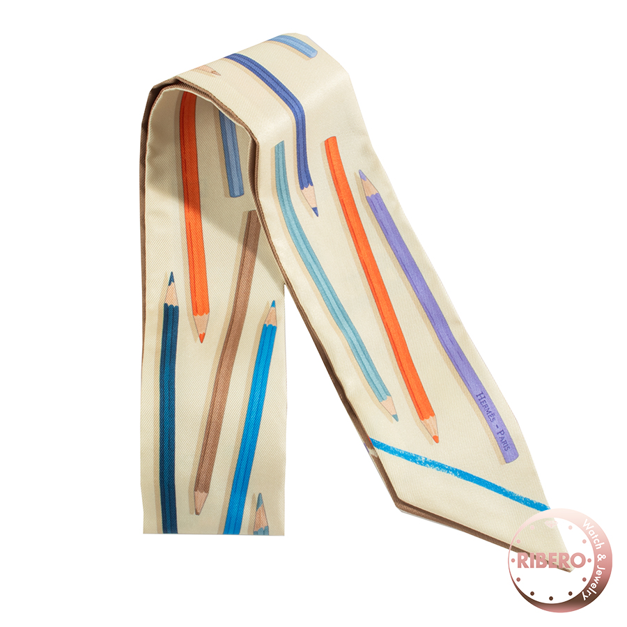 エルメス A Vos Crayons さあ色鉛筆を出して! 064221S 06 ツイリー スカーフ 