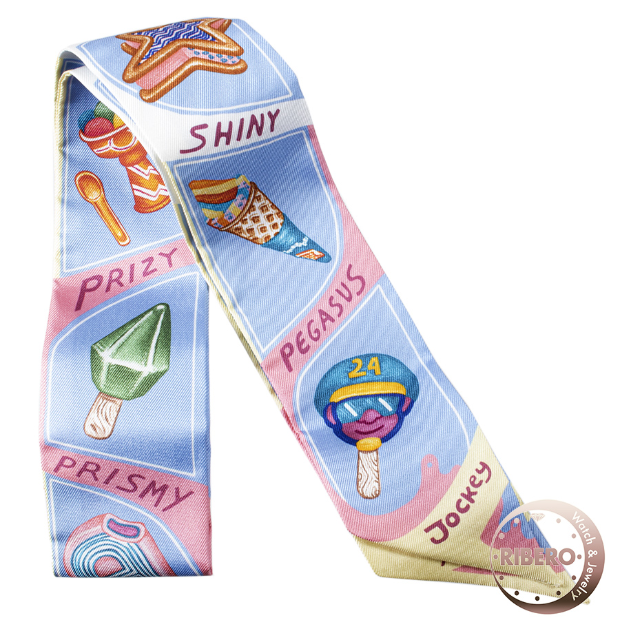 エルメス Funny Ice Cream ファニーアイスクリーム 064109S 09 ツイリー スカーフ　2024SS