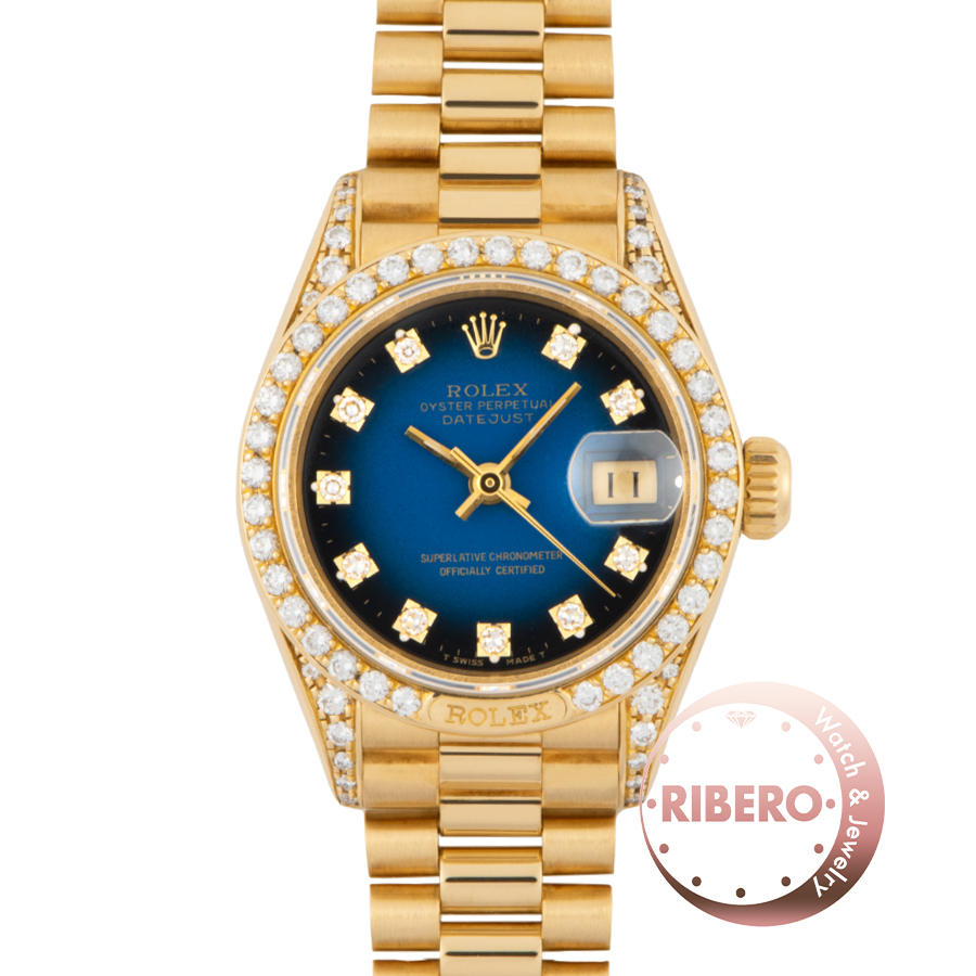 ロレックス デイトジャスト 69158G X番 ベゼルラグダイヤ