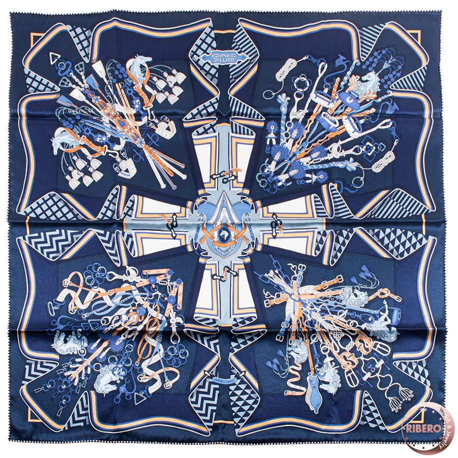 エルメス カレ70 Bouquets Sellier 鞍職人の花束 984212S 03 スカーフ