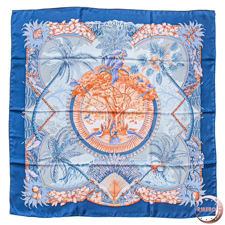 エルメス カレ90　Aloha アロハ スカーフ