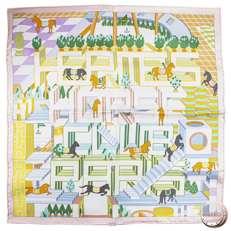 エルメス ガヴロッシュ Hermes Horse Club Detail （エルメス ホースクラブ デタイユ） 893990S 07 スカーフ カレ45 2023SS