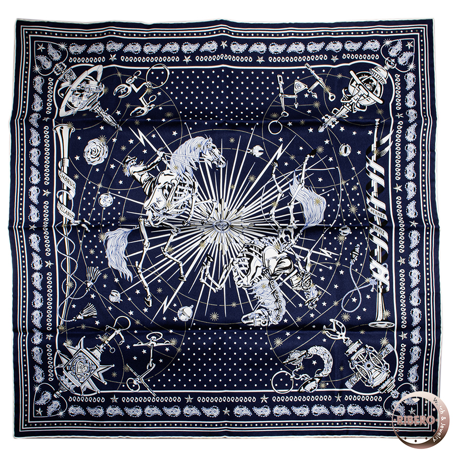 エルメス Chorus Stellarum Bandana　シルクバンダナ 55　コーラス・ステラルム 044044S 02 スカーフ カレ55　2023AW